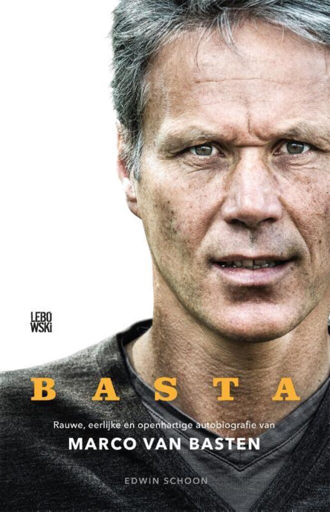 Cover van Basta, de autobiografie van Marco van Basten die die Edwin Schoon schreef.